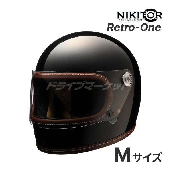 RIDEZ NIKITOR Retro-One グロスブラック Mサイズ(57-58cm) フルフェ...