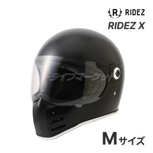 RIDEZ X  マットブラック Mサイズ(57- 58cm) フルフェイスヘルメット バイク用ヘルメット ライズ｜drivemarket