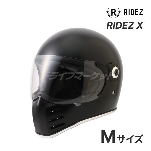 RIDEZ X  ブラック Mサイズ(57- 58cm) フルフェイスヘルメット バイク用ヘルメット...