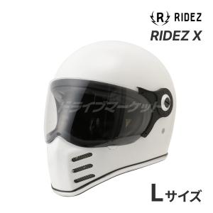 RIDEZ X  ホワイト Lサイズ(59-60cm未満) フルフェイスヘルメット バイク用ヘルメット ライズ｜drivemarket