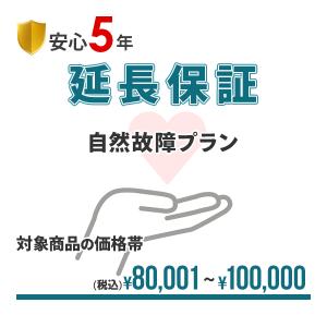 （安心5年間延長保証）簡単手続!!入って安心の延長保証♪自然故障を保証!!（商品代金￥80,001〜￥100,000）｜drivemarket