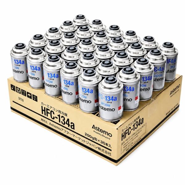 Astemo (旧日立)アステモ  R134A エアコンガス　200g（30本セット）