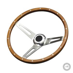 ウッドステアリング 3スポーク 35cm ヴィンテージ ウッドステアリング 35.5Φ ディープコーン ヴィンテージスタイル