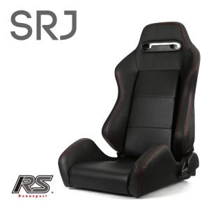 セミバケットシート SRJ PVC 黒パンチング 赤ステッチ RENNSPORT レン