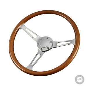 ウッドステアリング 37.5Φ ウッド＆ポリッシュ クラッシック