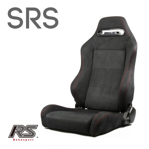 セミバケットシート SRS スエードブラック 赤ステッチ RENNSPORT レンシュポルト