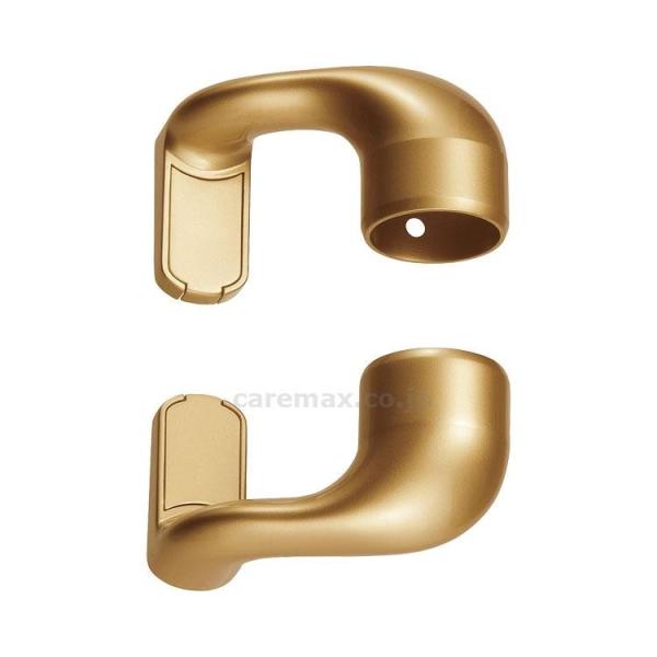 (R0765)φ35 縦枠用持出スリムブラケットカバー付上下セット / 040-5016 ゴールド ...