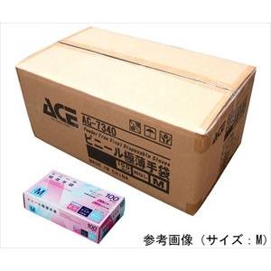 ビニール手袋 うす型タイプ パウダーフリーMサイズ 小箱100枚入