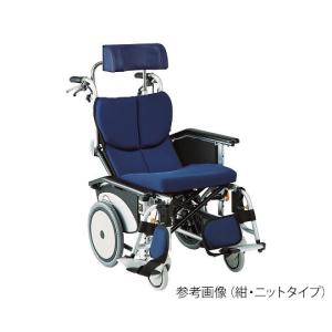 7-5483-01 ティルト＆リクライニング車椅子（オアシス・ポジティブシリーズ） 紺 ニットタイプ OS-12TRSP N2