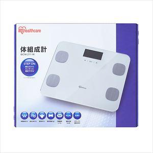 体組成計 IBCM-211-W 1個 ホワイト アイリスオーヤマ 薄型 体重計 体脂肪 体脂肪率 内...