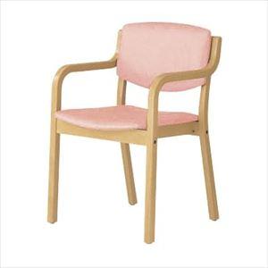 マツヨシ チェア(肘付) 肘付 福祉用イス 19-4935-0006 ピンク MATSUYOSHI ...