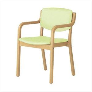 マツヨシ チェア(肘付) 肘付 福祉用イス 19-4935-0008 ミントグリーン MATSUYO...