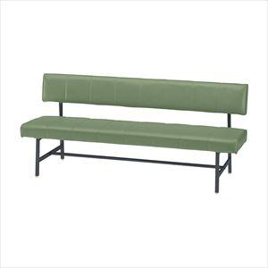 長イス 背付Ｗ1800×Ｄ540×Ｈ760mmカーキグリーン【ニシキ工業】(TEP-18A)(24-...