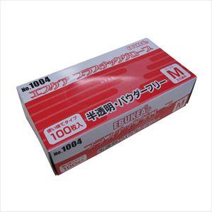 【※欠品中　納期未定※】エブケアプラスチックグローブ 箱粉無 1004 100マイイリ  手袋 PV...
