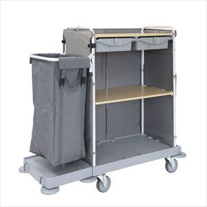 メイドワゴン 片側袋付 EKF-1 ランドリーカート 25-2140-01EKF-1【金沢車輛】(EKF-1)(25-2140-01)【1単位】