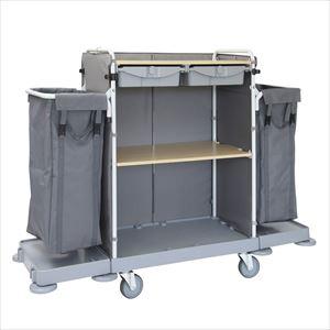 メイドワゴン 両側袋付 EKF-2 ランドリーカート 25-2140-02EKF-2【金沢車輛】(EKF-2)(25-2140-02)【1単位】