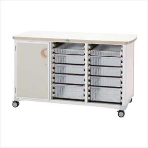 作業台 WT-1529B-1 ホンタイ:ピーチ キャビネット 6×4システム 25-2310-04W1500×D804×H862mm透明(WT-1529B-1)(25-2310-