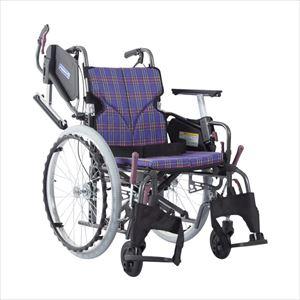 車いす モダン Cスタイル KMD-C22-40-M/SR アルミ製 25-2358-02モダンシリーズCスタイル紫チェック(KMD-C22-40-M/SR)(25-2358-02