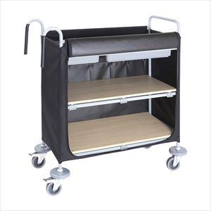 コンパクト型メイドワゴン IR-1 ランドリーカート 25-2506-00【金沢車輛】(ＩＲ-1)(25-2506-00)【1単位】