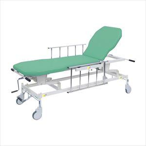 手動GSストレッチャー D型 TB-1521 60X48-86CM ストレッチャー 病棟用 25-2537-00W600×1800×H480~860mmライトグリーン(TB-15