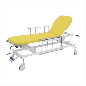 手動GSストレッチャー D型 TB-1521 60X48-86CM ストレッチャー 病棟用 25-2537-00W600×1800×H480~860mmイエロー(TB-1521)(