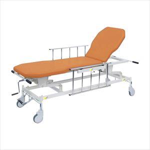手動GSストレッチャー D型 TB-1521 70X48-86CM ストレッチャー 病棟用 25-2537-02W700×1800×H480~860mmオレンジ(TB-1521)