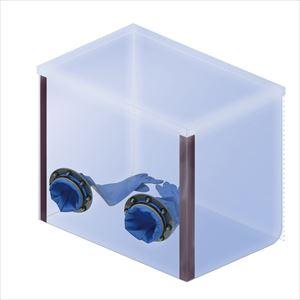 サリバミュコサ 手袋付きモデル W612XD406XH623MM PCR検査用ボックス 25-2651-00【協同工芸社】FALSE(25-2651-00)【1単位】