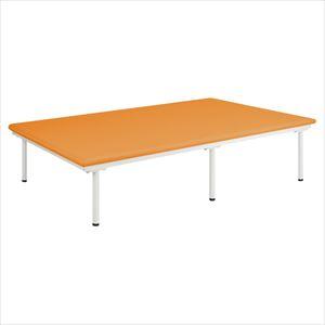 SD訓練台 TB-1486 100X45CM プラットホーム 25-2978-00W1000×D2000×H450mmビニルレザーオレンジ【高田ベッド製作所】(TB-1486)(25-2978-00-10)【1単位】