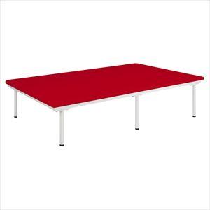 SD訓練台 TB-1486 100X45CM プラットホーム 25-2978-00W1000×D2000×H450mmビニルレザーレッド【高田ベッド製作所】(TB-1486)(25-2978-00-14)【1単位】