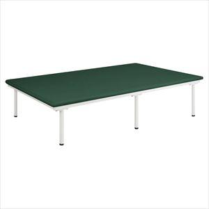 SD訓練台 TB-1486 100X45CM プラットホーム 25-2978-00W1000×D2000×H450mmビニルレザーメディグリーン(TB-1486)(25-2978