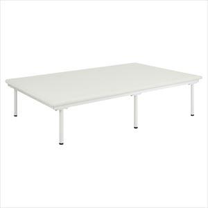 SD訓練台 TB-1486 120X45CM プラットホーム 25-2978-02W1200×D2000×H450mmビニルレザー白【高田ベッド製作所】(TB-1486)(25-2978-02-01)【1単位】