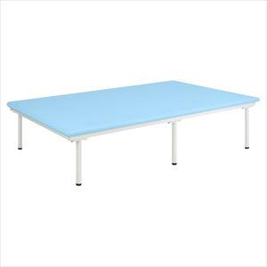 SD訓練台 TB-1486 120X45CM プラットホーム 25-2978-02W1200×D2000×H450mmビニルレザースカイブルー【高田ベッド製作所】(TB-1486)(25-2978-02-12)【1単位】