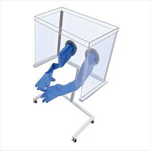 キャスター付きサリバミュコサ W644XD423XH1320MM PCR検査用ボックス 25-3080-00【協同工芸社】([W644XD423XH1320MM])(25-3080-00)【1単位】