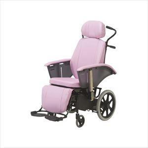 フルリクライニング車いす RJ-370 25-3671-00パープル【いうら】(RJ-370)(25-3671-00-02)【1単位】