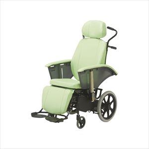 フルリクライニング車いす RJ-370 25-3671-00グリーン【いうら】(RJ-370)(25-3671-00-03)【1単位】