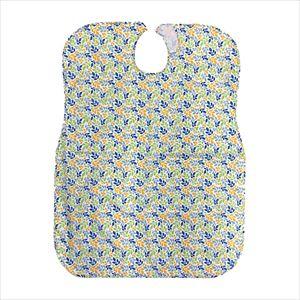 大人用食事エプロン 25-6642-03 ニシキ P9692(ブルー)【1単位】