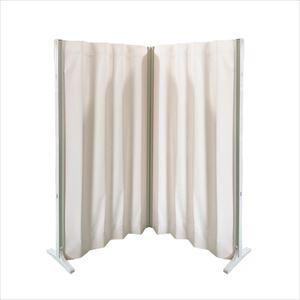 抗菌アコーディオンスクリーン(コーナ 25-7358-0001 ピンク 東京ブラインド工業 W1500XD340XH1650MM【1単位】