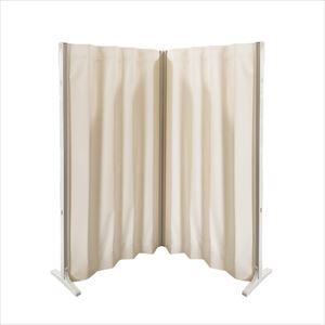 抗菌アコーディオンスクリーン(コーナ 25-7358-0005 ベージュ 東京ブラインド工業 W1500XD340XH1650MM【1単位】