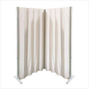 抗菌アコーディオンスクリーン(コーナ 25-7358-0101 ピンク 東京ブラインド工業 W1500XD340XH1800MM【1単位】