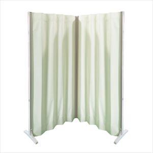 抗菌アコーディオンスクリーン(コーナ 25-7358-0102 グリーン 東京ブラインド工業 W1500XD340XH1800MM【1単位】