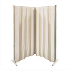 抗菌アコーディオンスクリーン(コーナ 25-7358-0105 ベージュ 東京ブラインド工業 W1500XD340XH1800MM【1単位】