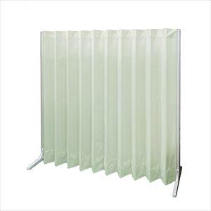 抗菌アコーディオンスクリーン(直線型 25-7358-0402 グリーン 東京ブラインド工業 W1800XD340XH1650MM【1単位】