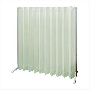 抗菌アコーディオンスクリーン(直線型 25-7358-0502 グリーン 東京ブラインド工業 W1800XD340XH1800MM【1単位】