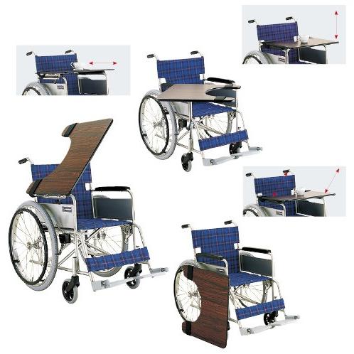 車いす用テーブル（面ファスナー止め） 54X48CM クルマイスヨウテーブル(メンファスナー(01-...