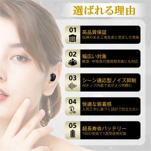 集音器 イヤホン型 充電ケース付き 高齢者 ノ...の詳細画像1