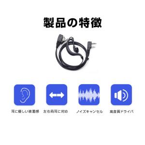 トランシーバー用 片耳 イヤホンマイク 2.5...の詳細画像2
