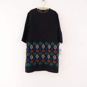 【未使用/キッズ/2022AW/定価4.1万】ミナペルホネン mina perhonen *lehti 刺繍ワンピース*130ドレス(1-2404-420)【61E42】