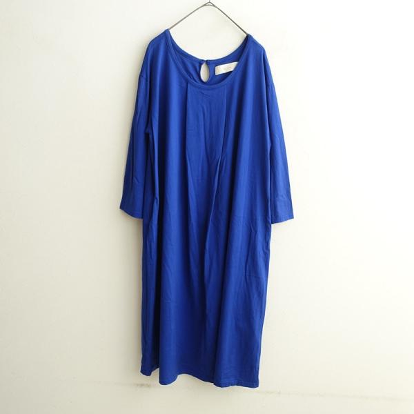 リントゥラウル Lintu Laulu *コットンカットソータックワンピース*Fチュニック青ブルー天...