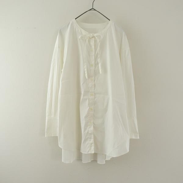 【定価3.6万】レリアン エズミ Leilian:EZUMI *ドロストバンドカラーロングブラウス*...