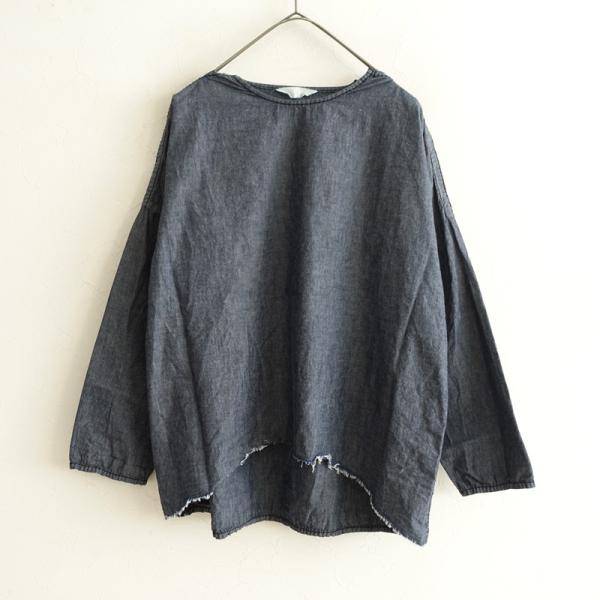 【定価2.3万】ホームスパン homspun *ライトオンスシャンブレーロングスリーブプルオーバー*...